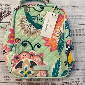 Vera Bradley Mint Flowers Quilted Lunch Bag